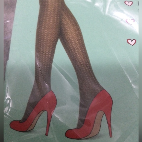 Assets by Spanx Black Textured Wish Bone Shaping Tights - Picture 3 of 3